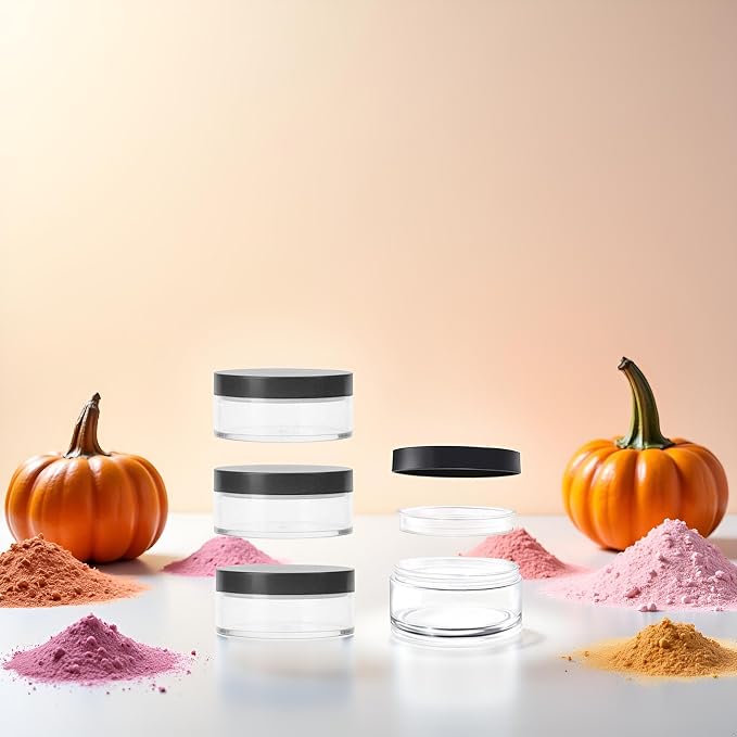 Pack of 4 Capacity 30 ml Empty Reusable Plastic Loose Powder Compact Container - Image 5
