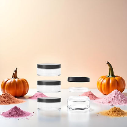 Pack of 4 Capacity 30 ml Empty Reusable Plastic Loose Powder Compact Container - Image 5