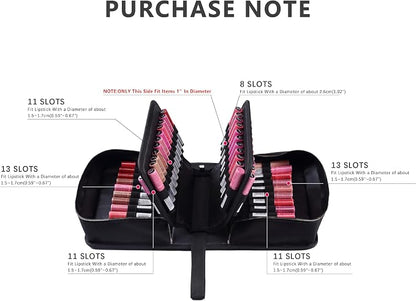 ROWNYEON Lipstick Organizer Bag Portable, Makeup Artist Storage, Large Capacity - Image 4