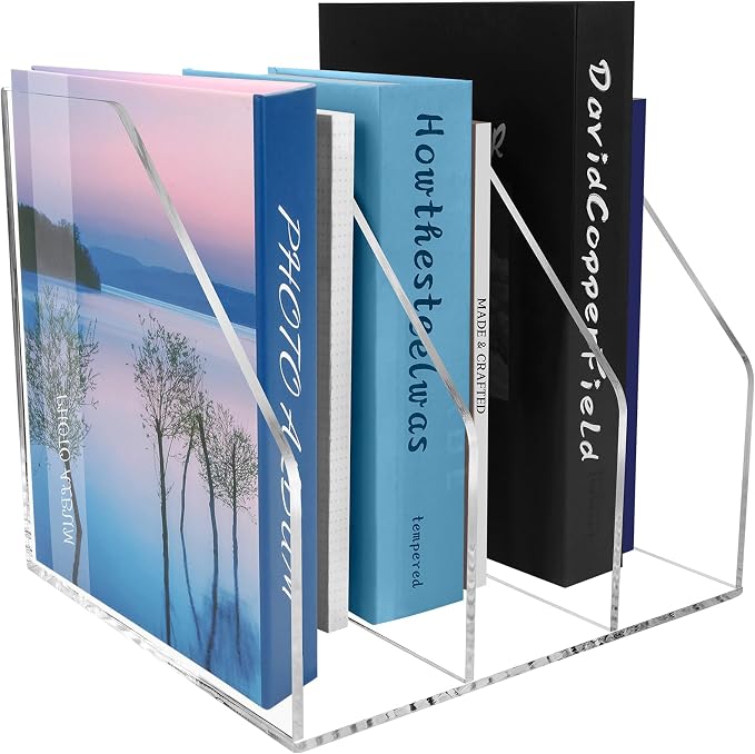 Acrylic Paper Tray Stackable Letter Organizers, Desk A4 File Holder by WYFHLPMMA