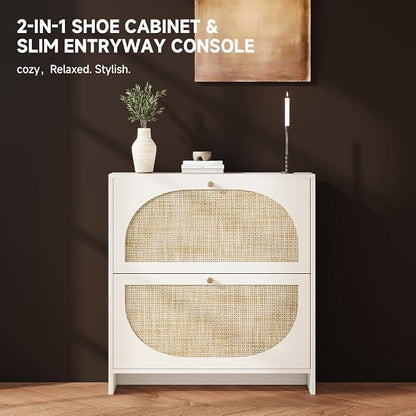 Nicetree Shoe Cabinet Storage for Entryway Slim 9.5" Freestanding Floor Base - Image 3