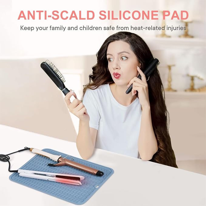 Oversize Silicone Heat Resistant Mat, Portable Travel Mat Cover - Image 2