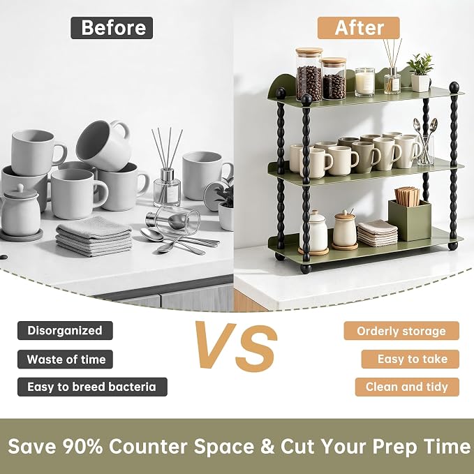 3-Tier Bathroom Counter Organizer, Water Proof Countertop Shelf | Vintage - Image 8