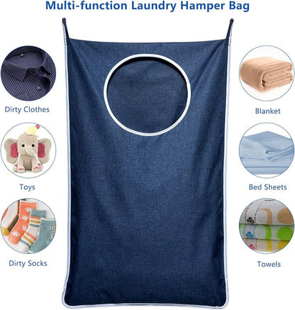 KEEPJOY XL Hanging Laundry Hamper Bag, Large 36"x22" Clothes Hanging Hamper - Image 6