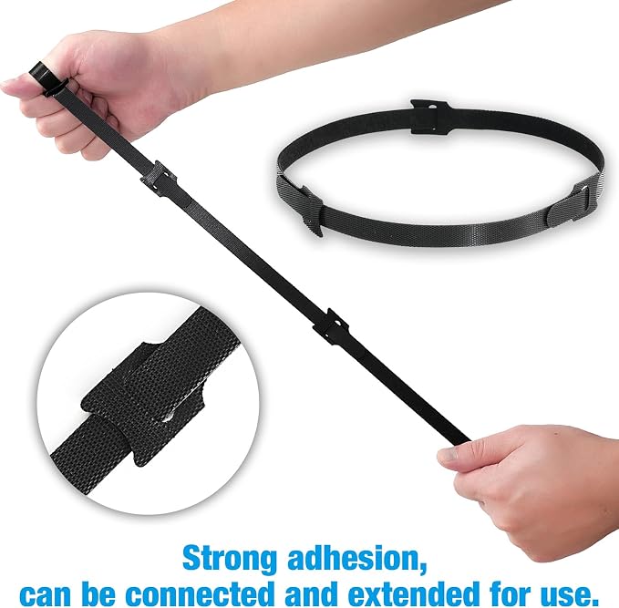 100 PCS 8-Inch Cable Ties, Reusable Cable Management, Under Desk Cord Organizer - Image 4
