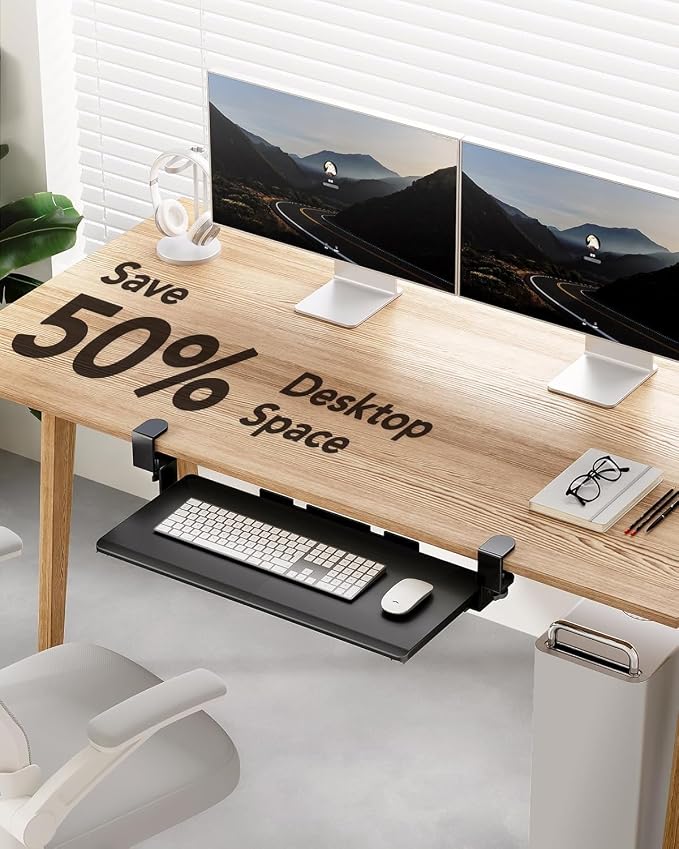 HUANUO Keyboard Tray Under Desk, Keyboard Holder - Image 7