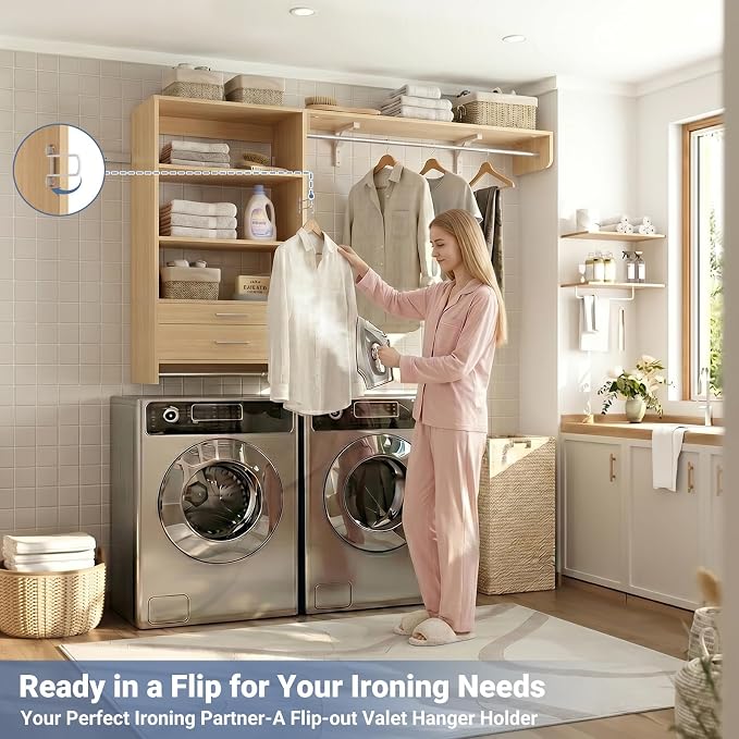Armocity 60" Wall Mounted Laundry Room Organization - Image 3