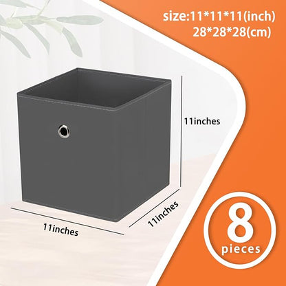 Foldable Storage Cubes Bins, 11 Inch Cloth Storage Cube Fabric Storage Box - Image 2