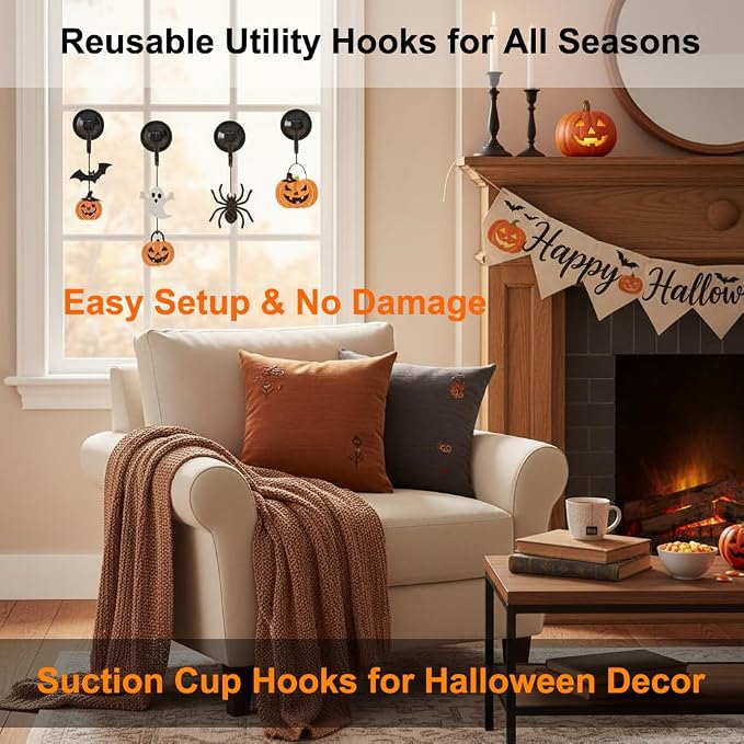 Suction Cup Hooks, Powerful Vacuum Wreath Hangers - Image 2