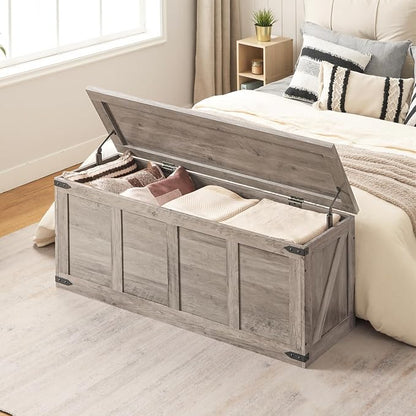 HOOBRO Storage Bench, 47.2”Toy Box Organizer - Image 2