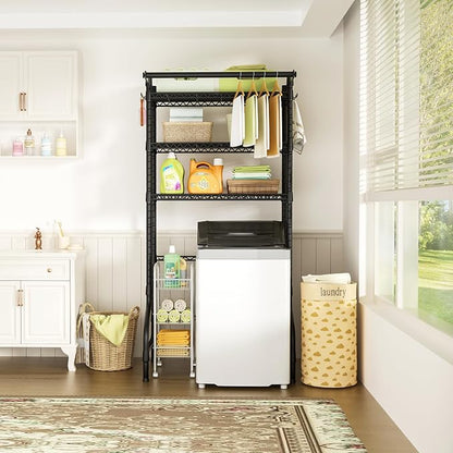 Ulif U11 Over Washer and Dryer Shelves, 3 Tiers Laundry Room Storage and - Image 5