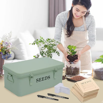 Seed Storage Organizer, 4 Compartment Seed Storage Box - Image 4