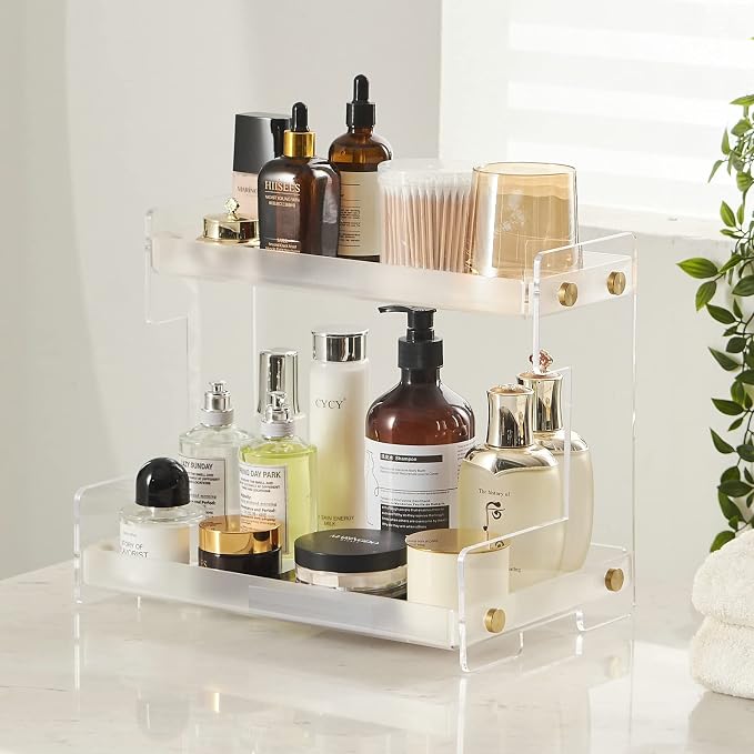 Bathroom Organizer Countertop, 2 Tier Bathroom Counter Organizer Kitchen Spice by FFK
