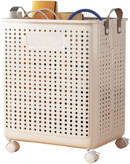 WESAPPINC Collapsible Large Laundry Hamper, Plastic Laundry Basket by WESAPPINC