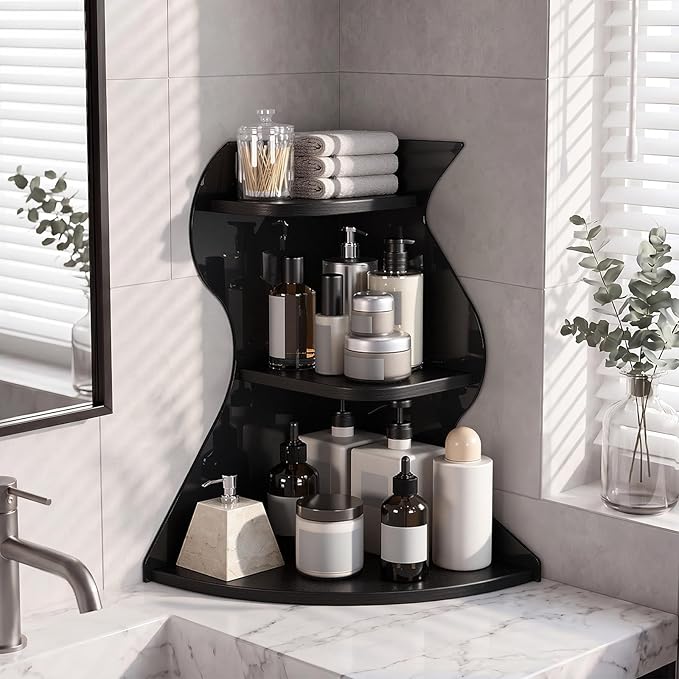 Bathroom Counter Organizer, Corner Bathroom Counter Organizer, Vanity Organizers by UJQSUN