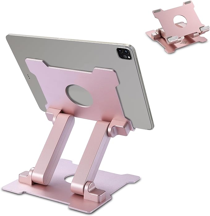 KABCON Tablet Stand, 【Updated】 Adjustable Eye-Level Aluminum Solid Desktop by KABCON