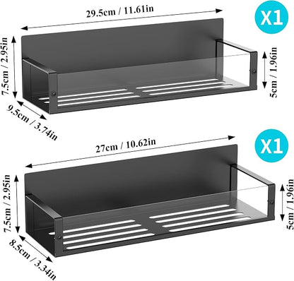 Metal Magnetic Spice Rack for Refrigerator Clear, 2 Pack | Magnetic Shelves - Image 6