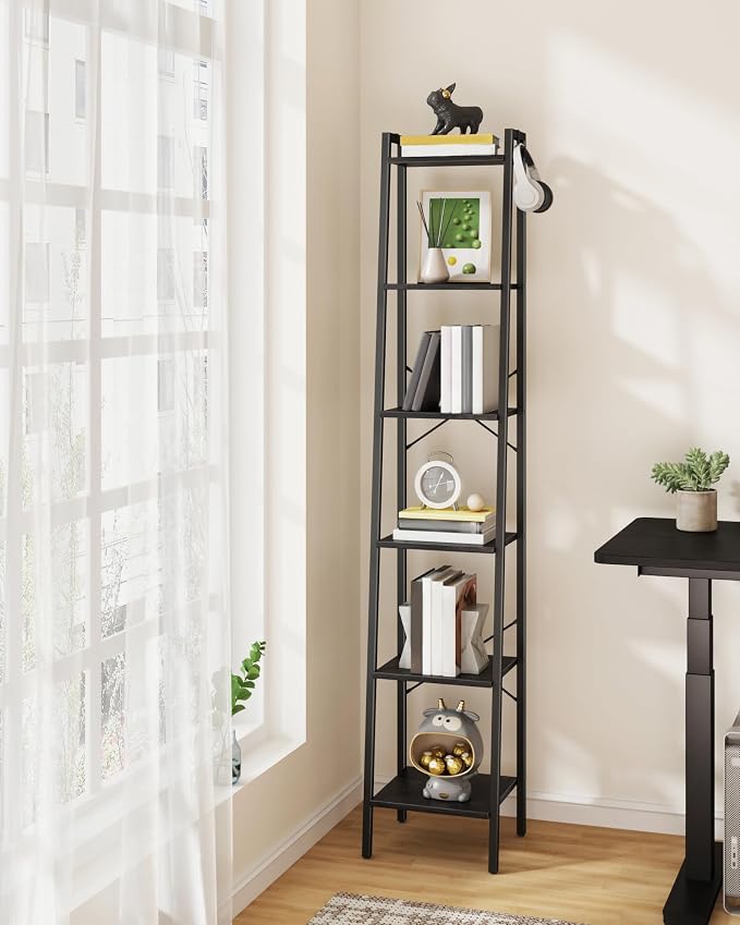 Hzuaneri Ladder Shelf, Freestanding Corner Storage Shelf | Bookcase - Image 8