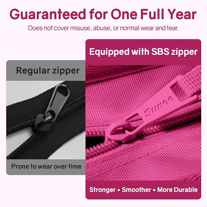 SUNEE Zippered Binder Bag with Handle, 2-Inch 3-Ring O-Ring, 500-Sheet Capacity - Image 5