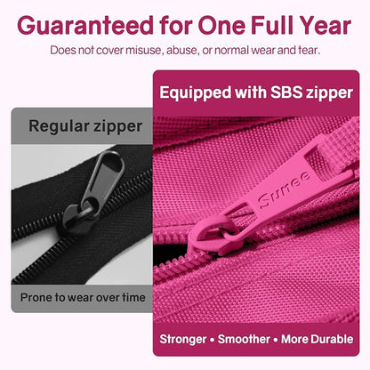 SUNEE Zippered Binder Bag with Handle, 2-Inch 3-Ring O-Ring, 500-Sheet Capacity - Image 5