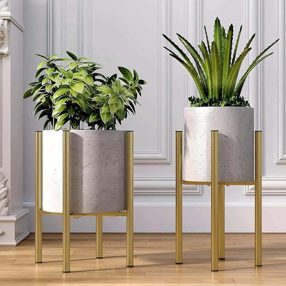 Adjustable Metal Plant Stand Indoor, Fits 8-14 Inch Pots, Mid Century Modern by HomecourtyardsInterio
