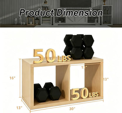 CTESNE【Wooden 2 Cube Storage Organizer Shelf - Image 3