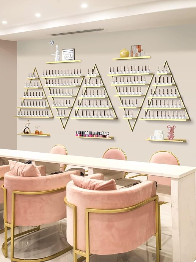 EBANKU 6PCS Nail Polish Racks 5 Tiers Nail Polish Shelf - Image 2