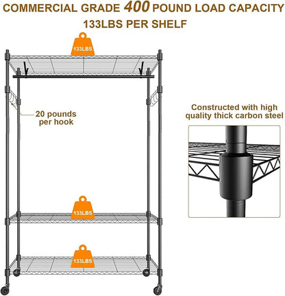 BATHWA Rolling Garment Rack - Image 5