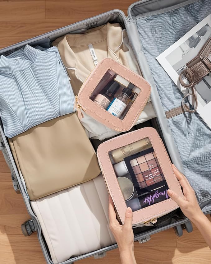 Travel Clear Makeup Bag Set, TSA Approved Cosmetic Bag Case - Image 7