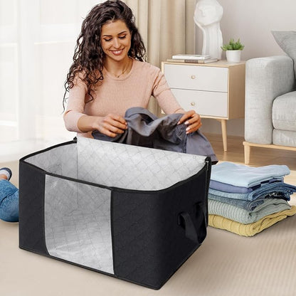 Fab totes Storage Bags, Clothes Blanket Storage Bins Foldable Closet Organizers - Image 3