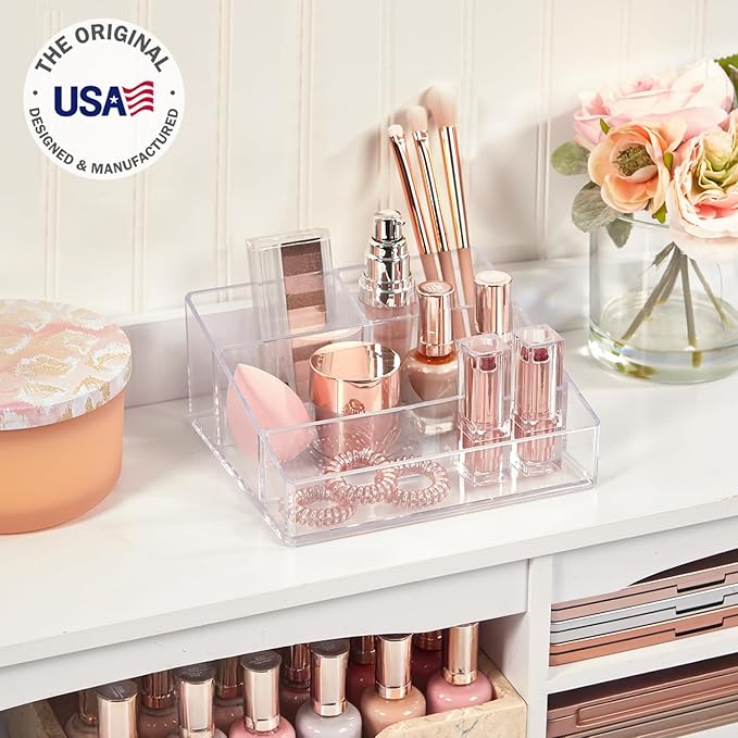 STORi Clear Plastic Small Countertop Vanity Makeup Organizer, Compact - Image 2