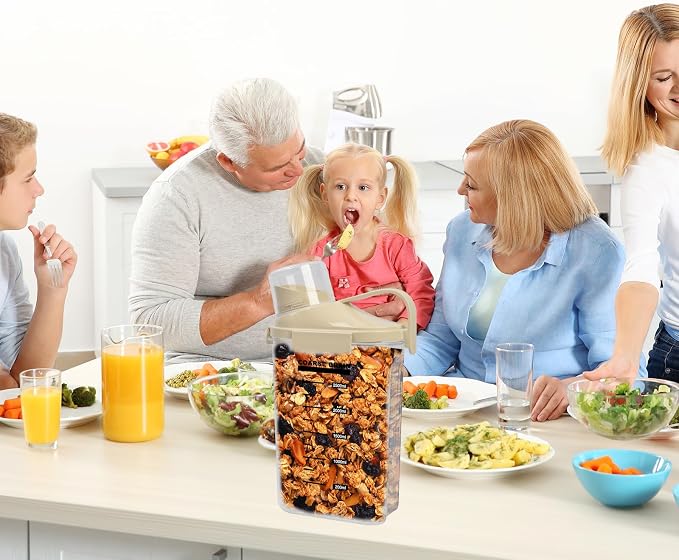 LANGMINGDE 1 Piece Cereal Containers Storage, 2.5L/85oz Rice Airtight Storage - Image 6