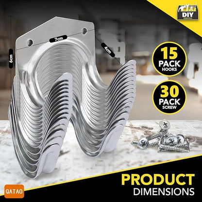 15Piece Wall-Mounted Hook Set for Garage Tool Storage and Organization - Image 2