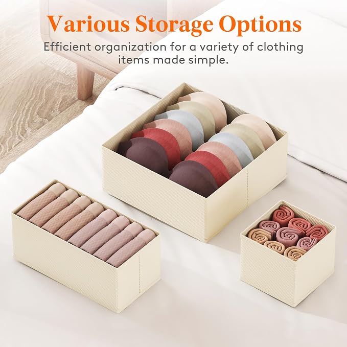 Lifewit 24 Pack Drawer Organizer, Dresser Underwear Drawer Organizer Bins - Image 3