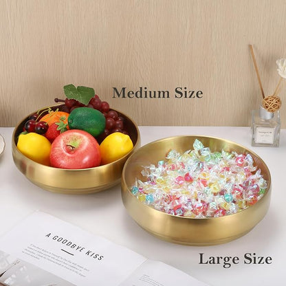 8.3" Golden Key Bowl for Entryway Table Decorative Bowl for Keys | Round Fruit - Image 7