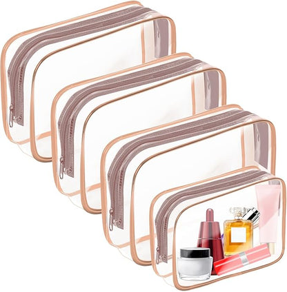 AURUZA Clear Makeup Bag, Portable Travel Toiletry Bags by AURUZA