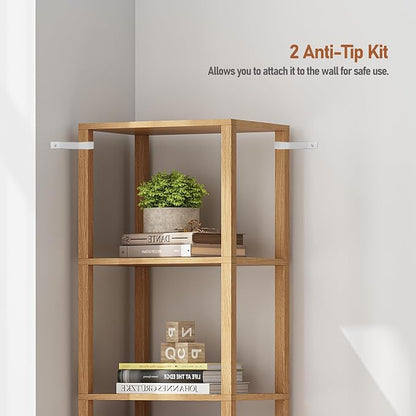 TUTOTAK Bookshelf, 6-Tier Tall Narrow Book Shelf - Image 5