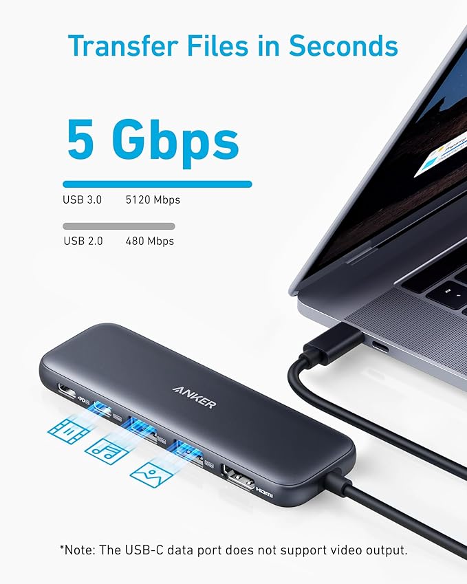 Anker USB C Hub, 5-in-1 USBC to HDMI Splitter - Image 4