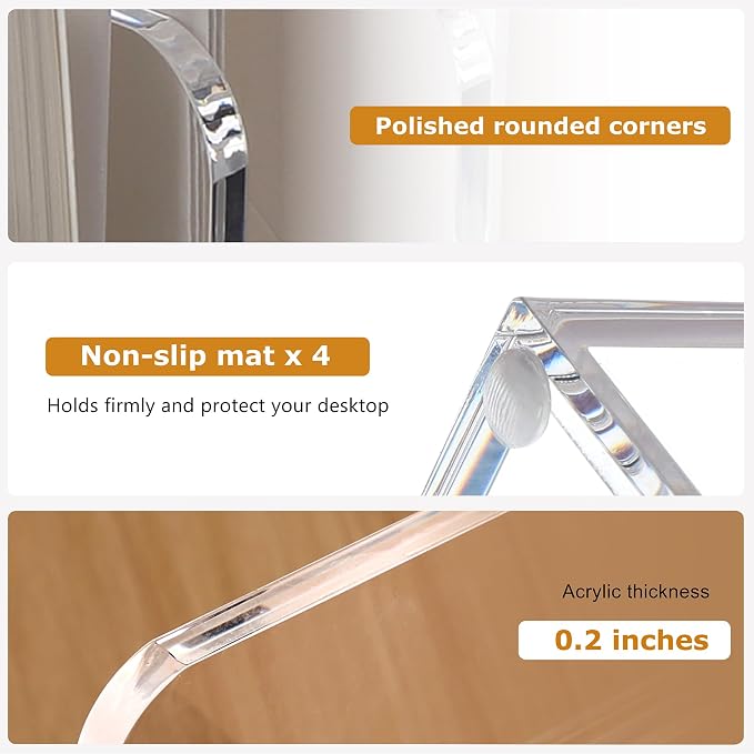 SANRUI Desk Organizer Clear Acrylic Desk Magazine File Holder - Image 3