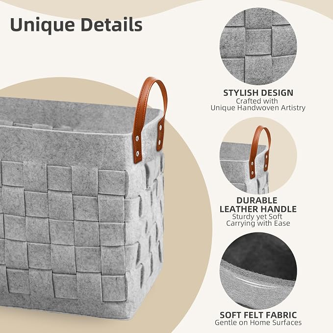 boldmonkey Blankets Basket 16.5 " x13 x13, Large Storage Baskets - Image 2