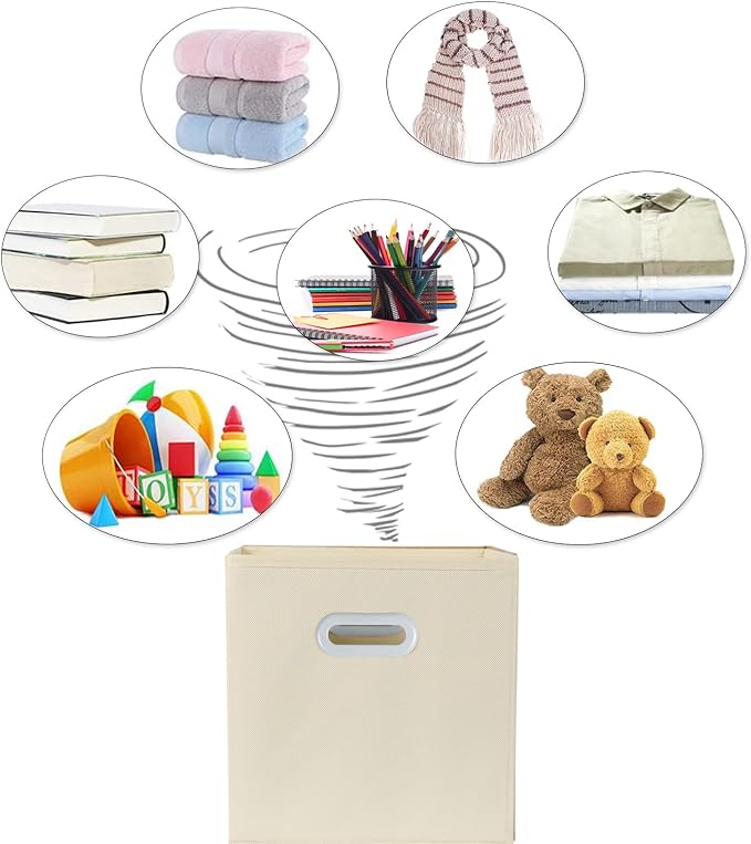 Fabric Cloth Storage Bins, Fabric Cube Organizer - Image 4