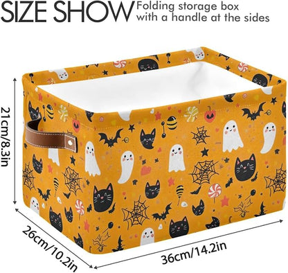 Halloween Black Cat Foldable Storage Basket - Image 3