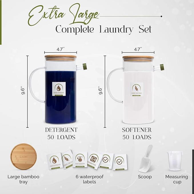 Glass Laundry Detergent Dispenser Set of 2 - Image 3