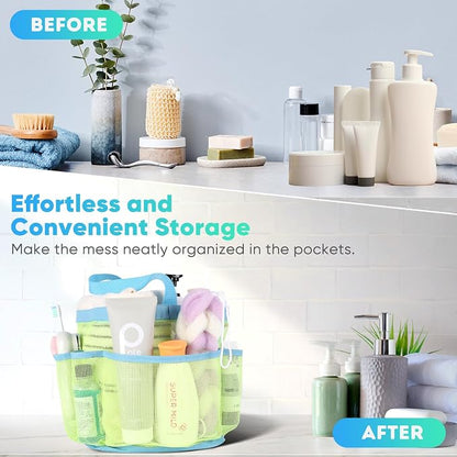 EUDELE Mesh Shower Caddy Portable, 8-Pocket Large Capacity, Quick Dry, Easy - Image 7
