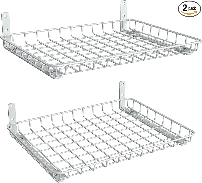 TORACK 2-Pack 12x18 inch Wall-Mounted Shelves, Garage Wall Shelf by TORACK