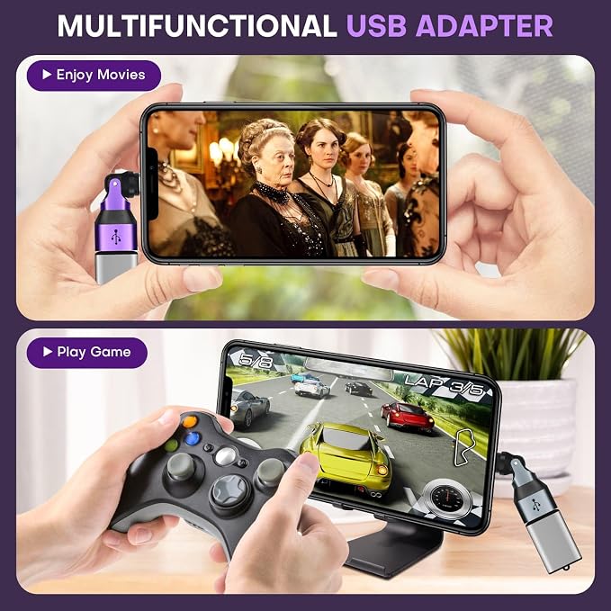 Mini USB A to C Magnetic Adapter 2 Pack, 480 Mbps USBC Male to USB 2.0 Female - Image 5