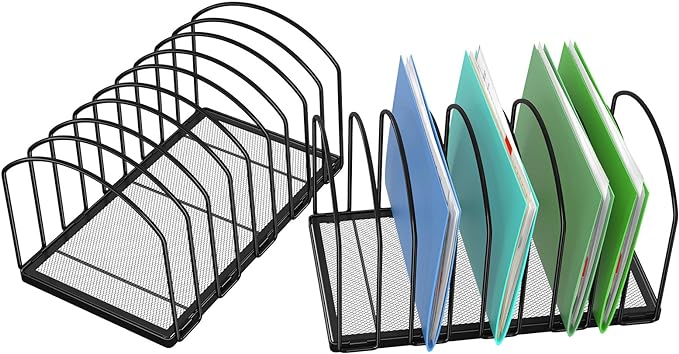 Simple Trending 2 Pack 9 Section Metal File Sorter Organizer by SimpleTrending