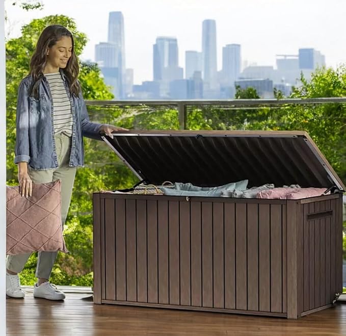 Outdoor Storage Box with Lockable Lid - Image 3