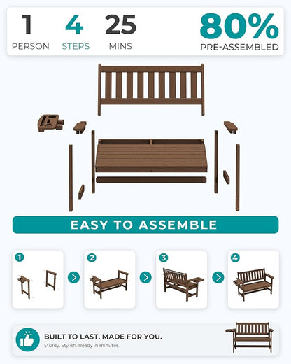 SERWALL HDPE Outdoor Bench - Image 8