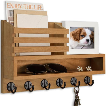 Key and Mail Holder Wall Mount, Key Hanger by Lucundm